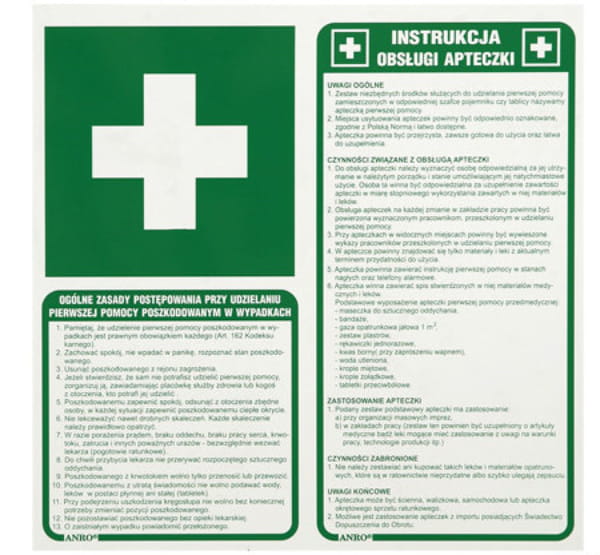 Zestaw średni dla firm Apteczka K10, Gaśnica 4kg, Instrukcje BHP - zdjęcie 3