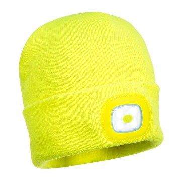 Czapka ocieplana B029 Z LEDEM żółta PORTWEST