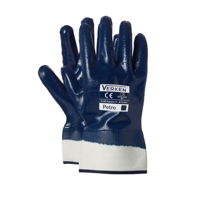 Rękawice robocze PETRO nitryl ciężki - odporność na smary i oleje - zdjęcie 2