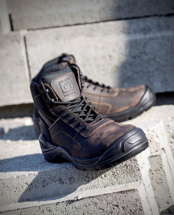 Lekkie trzewiki bezpieczne bez metalu ze skóry nubuk Ardon Leader S3