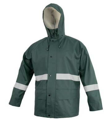 Komfortowa i funkcjonalna - Kurtka przeciwdeszczowa zielona BORNHOLM-REF