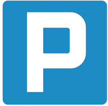 Znak "Parking" z płyty PCV 330x330