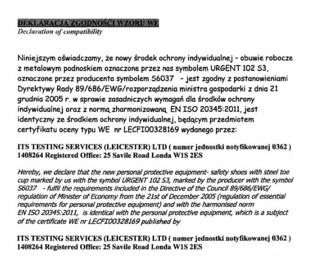 Skórzane wodoodporne trzewiki budowlane S3 z podeszwą TPU Urgent 102 - zdjęcie 6