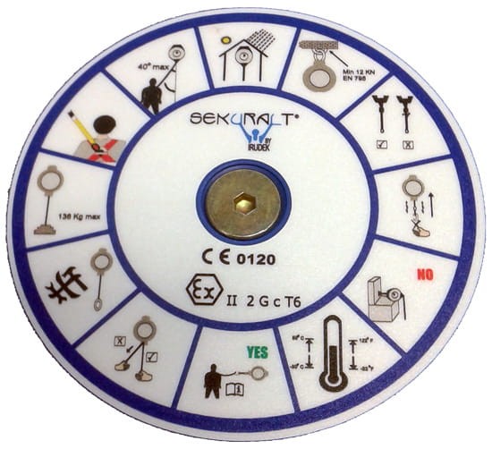 Urządzenie samohamowne ze stalową linką Irudek Sekurblok 7,5m ATEX - zdjęcie 3