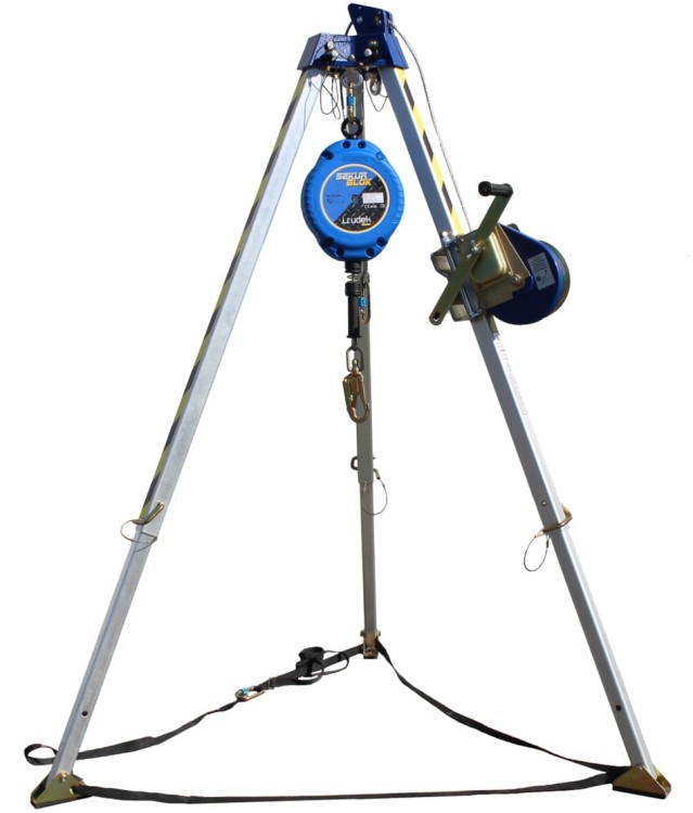 IRUDEK zestaw TRIP10 - Trójnóg, Wyciągarka, Urządzenie samohamowne o dł 7,5m