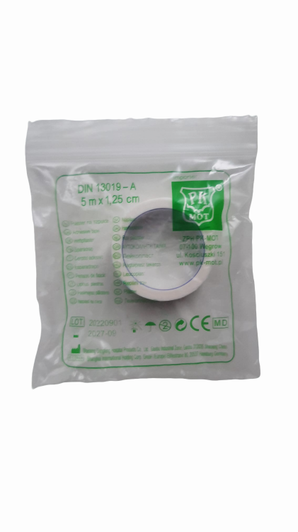 Plaster na Szpulce 1,25 cm x 5 m na Wypadek Nagłych Potrzeb - zdjęcie 3