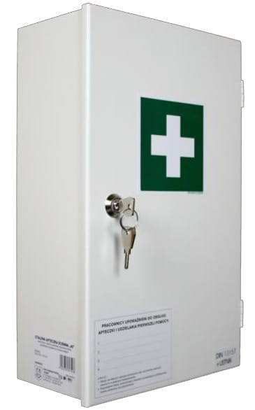 Apteczka Ścienna AS 40 z Dodatkowym Zestawem Plastrów Opatrunkowych - zdjęcie 2