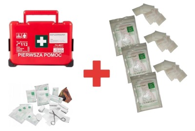 Apteczka BD 2 + ustnik, oraz z dodatkowym zestawem 42 plastrów