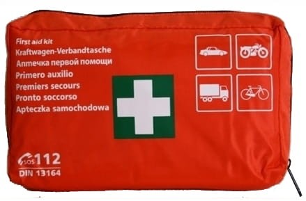 Apteczka Samochodowa DIN z Dodatkowym Zestawem 28 Plastrów - Kompleksowe Zabezpieczenie w Trasie - zdjęcie 3