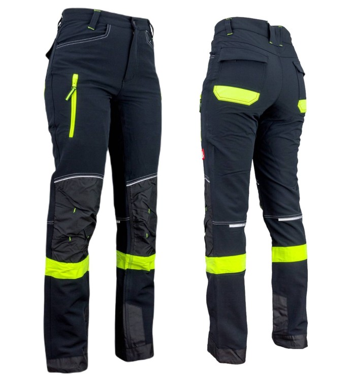 Spodnie Robocze Softshell URG 719 z Elementami Odblaskowymi: Wiatro i Wodoodporne