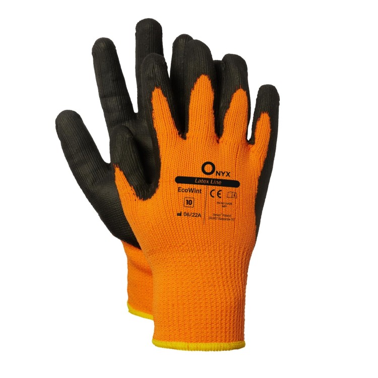 EcoWint - Ocieplane, gładkie rękawice robocze odporne na rozdarcia i chłód r.10
