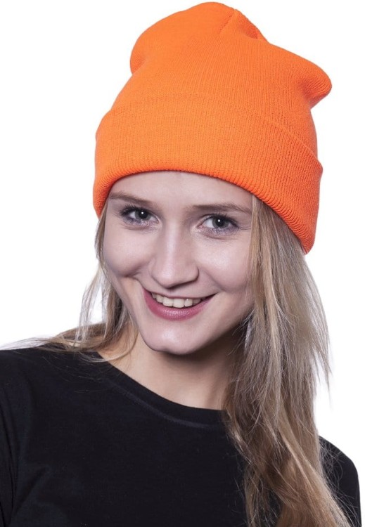 Czapka ocieplana wywijana FLUO - zdjęcie 4