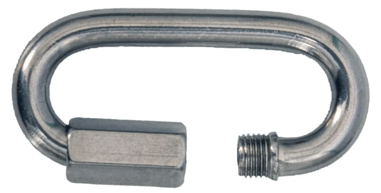 IRUDEK Karabińczyk, Zatrzaśnik Owalny Link Inox 10mm ze Stali