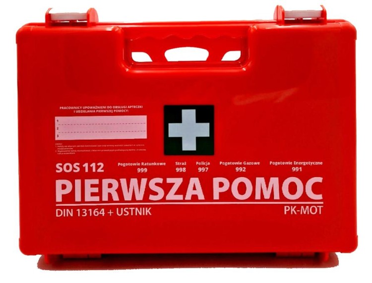 Apteczka K-13 DIN 13164 z wyposażeniem - do warsztatu, biura, magazynu, szkoły - zdjęcie 2