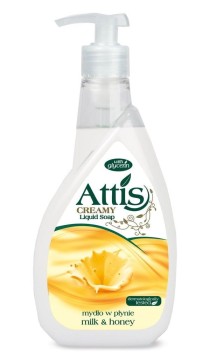 ATTIS Kremowe Mydło do Rąk i Ciała 400 ml - Mleko i Miód