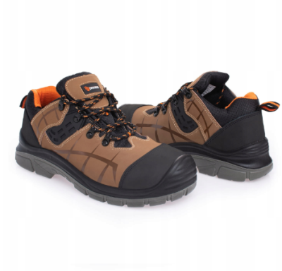 Półbuty robocze MARRONE S3 SRC – nubukowe, stalowy podnosek, antyprzebiciowe