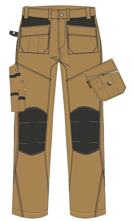 Grube wytrzymałe spodnie monterskie do pasa Urgent URG-B czarne 315g - zdjęcie 3