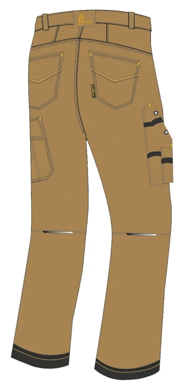 Grube wytrzymałe spodnie monterskie do pasa Urgent URG-B czarne 315g - zdjęcie 13