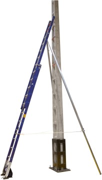IRULADDER M 3,56–6,08 m: Izolowana drabina kotwicząca 100 kV do prac na słupach