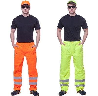 Spodnie robocze do pasa odblaskowe