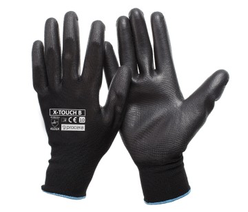 Rękawice robocze X-TOUCH BLACK poliuretan