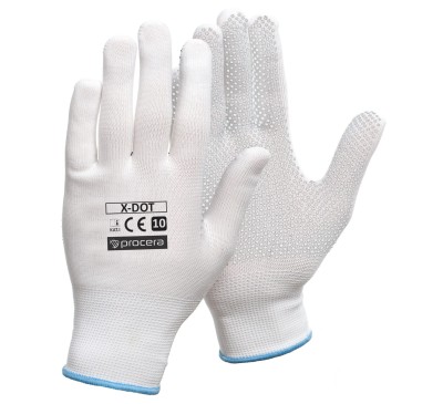 Rękawice robocze poliester nakrapiane X-DOT