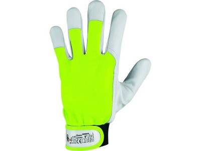 Rękawice robocze TECHNIK HV wzm. skórą CXS