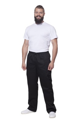 Elastyczne spodnie medyczne i gastronomiczne na gumkę TM Progress z 3 kieszeniami