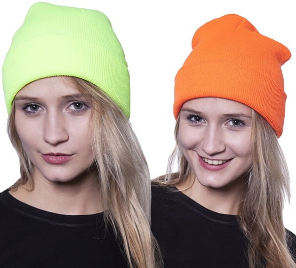 Czapka ocieplana wywijana FLUO